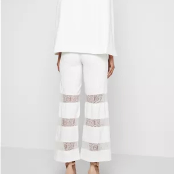 Chic Lavish Alice Lace Insert Cape Sleeve Jumpsuit - Picture 9 of 15